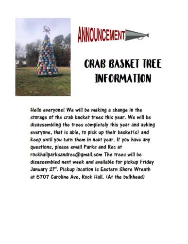 Christmas Crab Basket Tree - Basket Pickup